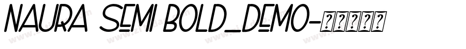 Naura Semi Bold_DEMO字体转换